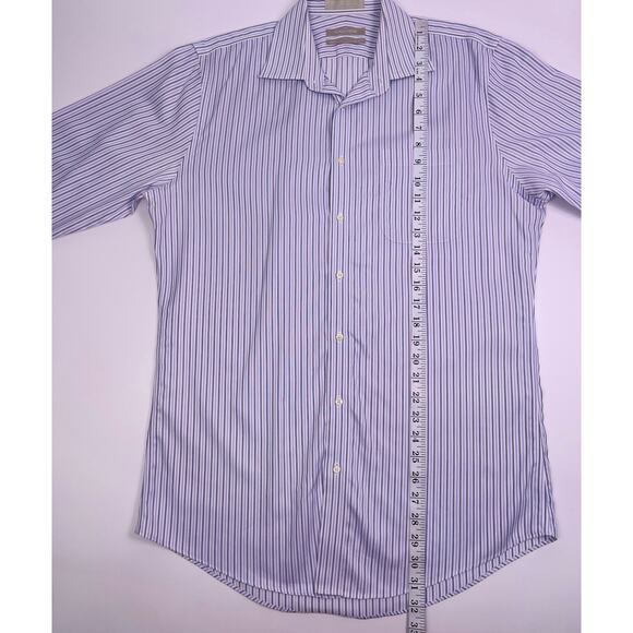 Nordstrom Trim Fit Wrinkle Free Striped Button Down Shirt Men’s Size 16 (34-35) - Picture 7 of 7
